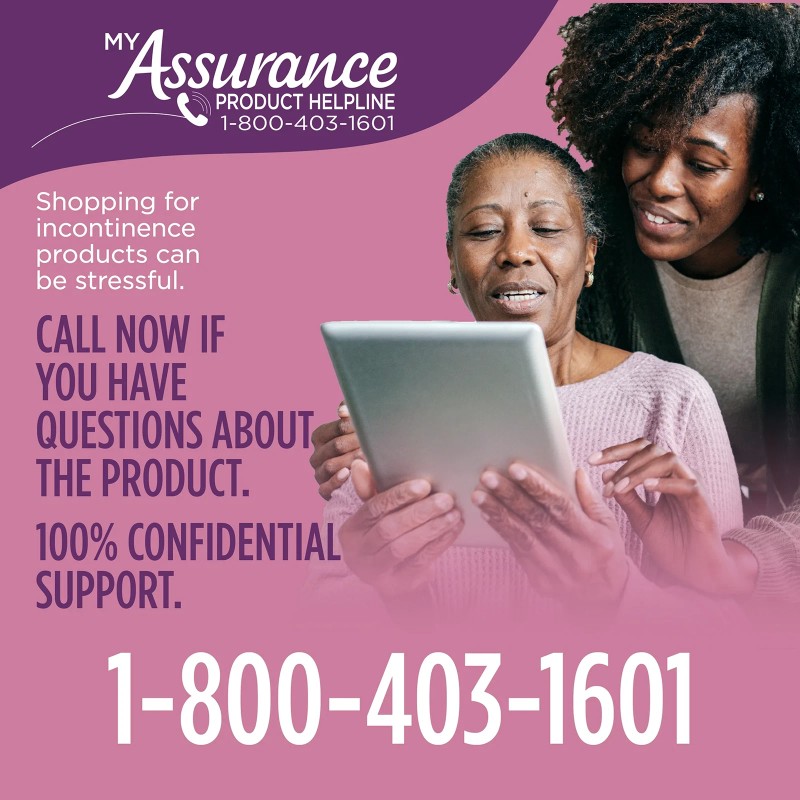 Assurance Women's Incontinence & Postpartum Underwear, L , Maximum Absorbency