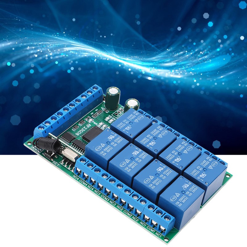 Remote Control Module 8 Channels 433.92MHz Multifunctional 100m Fixed Encoding