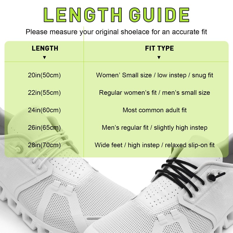 NDTEZUGT 2 Pairs 1/10" (2.5mm) Elastic Thin Shoe Laces, Stretch