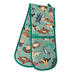 Darthome Ltd Ulster Weavers Kitty Cats Pet Kitchen Cotton Hand Double Oven Gloves Tea Towels (Double Oven Glove)