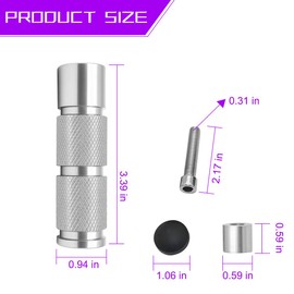 Sandfren 2PCS Motorcycle Foot Pegs, Aluminum M8 CNC Motorbikes Passenger Pedals Footrests, Motorbicycle Rearsets Footpeg Accessories, Universal for 8mm Install Hole Bicycle Dirt Bike (Silver)