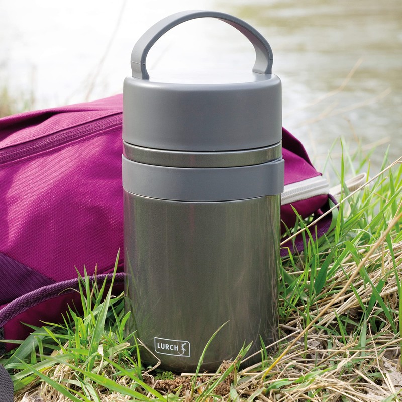 Lurch 240844 Thermal Food Container, Stainless Steel, Metallic Grey