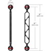 8" Double Ball Aluminum Extension Arm, 1" Ball Connector Underwater