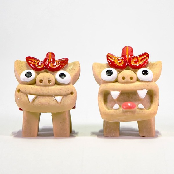 Kubakasaya Guardian Lion Lucky Charm Entrance Pair Okinawa Ryukyu Okinawa