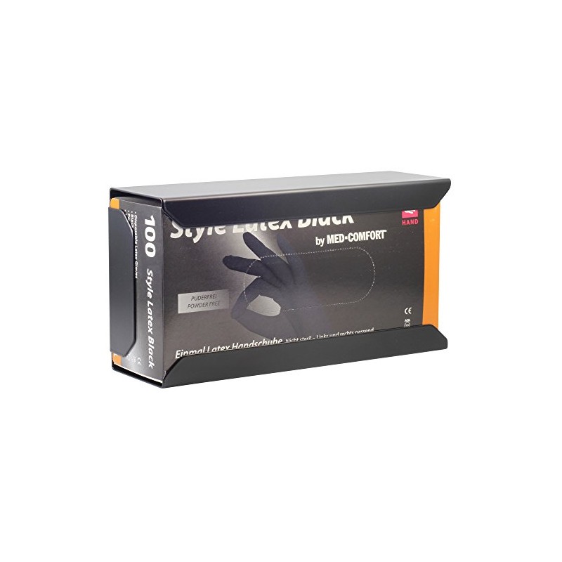 SANISMART Glove Dispenser Metal Black Matt 25 x 7.5 x