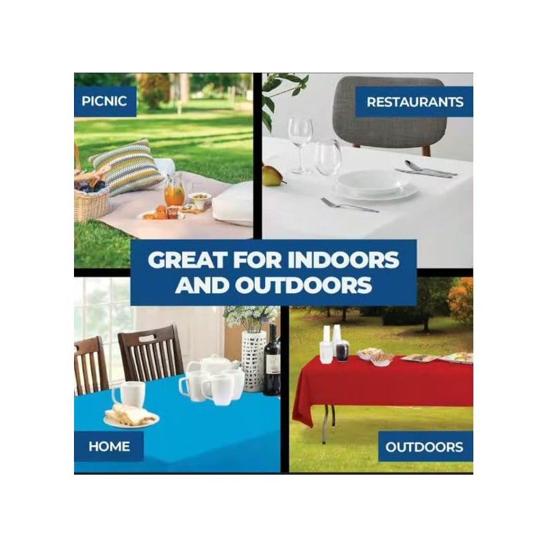 TooToo 1PK Wedding Party Table Cover Cloth Plastic Table Cloth