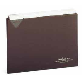 Durable 315111 25 Piece A5 Index Card with Welded Tab - Brown