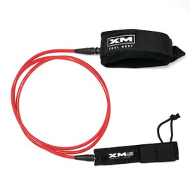 XM SURF MORE Knee/Calf Surfboard Leash 9ft., Regular Cord Thickness (.270 in.), Choose Length and Color, Key Pocket, Unbreakable Swivels, Detachable Railsaver, Made in USA