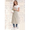 Nanxson Pottery Apron Split Leg Long Artist Painting Apron with