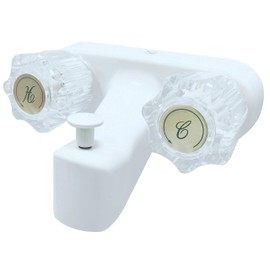 Laguna Brass 2000AWT/3210AWT/4120WT RV Bathroom and Tub Shower Faucet with Matching Hand Shower Combo White Finish