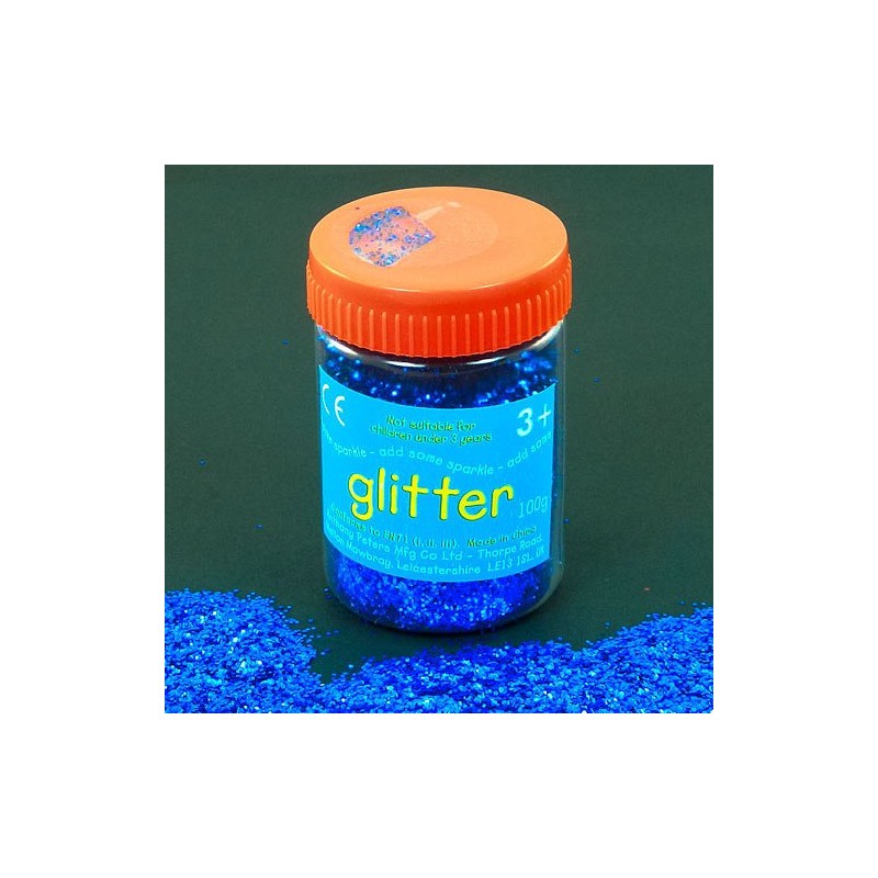 Blue Art and Craft Glitter - 100g Tub