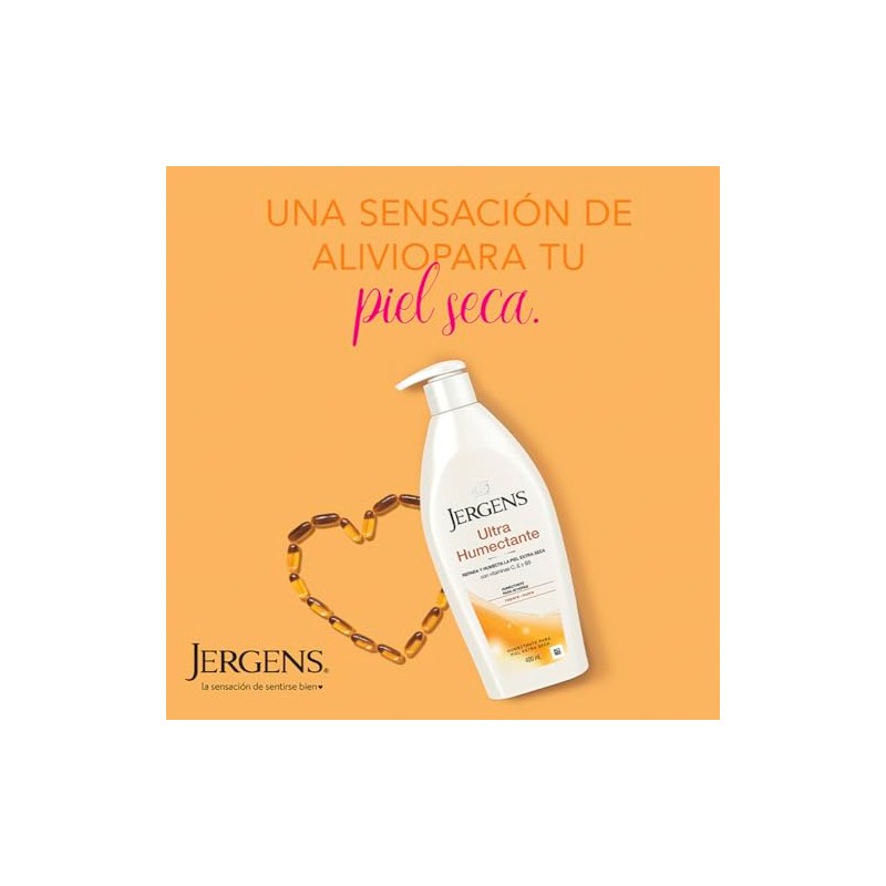Jergens Crema Ultra Humectante, 400 mL Crema Corporal,para Absorcin en