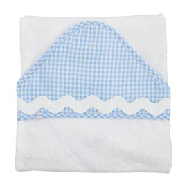 Mud Pie Children's Blue Gingham Hooded Towel