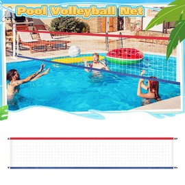 Volleyball Net for Pool - 15x3Ft Waterproof Ground Pool Volleyball Net,Waterproof Replacement Parts for Badminton Tennis Outdoor Yard Garden Backyard