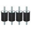 X AUTOHAUX 4pcs M8 Anti Vibration Rubber Isolator Mount 30x40mm
