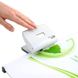 Rapesco 1522 ECO 2-Hole Punch, 22 Sheet Capacity, Soft White