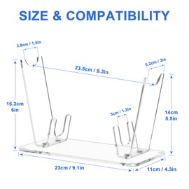 Cosmos Acrylic Foam Blaster Display Stand Dart Blaster Storage Rack Blaster Desktop Display Holder Compatible with Stormtroopers Costume Blaster for Holding Collectibles in Home Office (Clear)