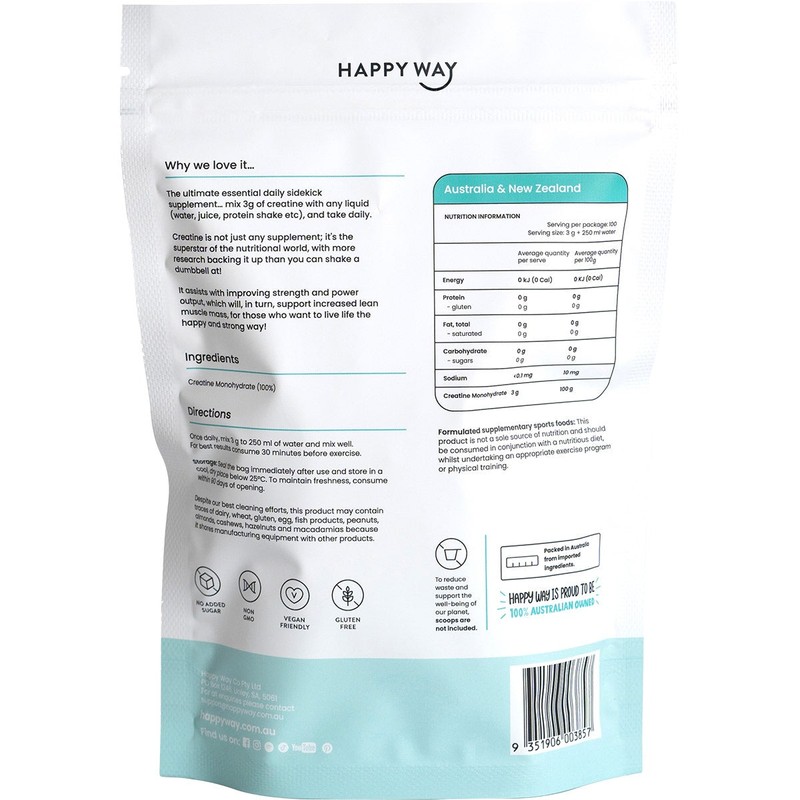Happy Way Creatine Powder Monohydrate - 300g