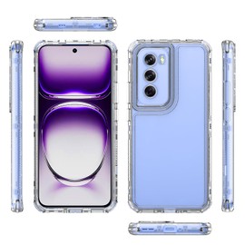 Compatible with Oppo Reno 12 Pro 5G Case,3 in 1 Anti-Fall and Shock-Absorbing Protective Cover Compatible with Oppo Reno12 Pro 5G CPH2629 Case Cover Clear