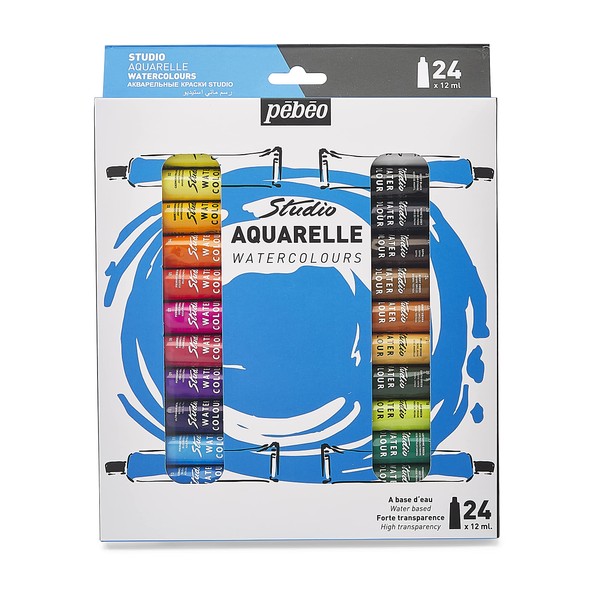 Pebeo Studio Watercolour - Watercolour Paint Set For Professional Artists