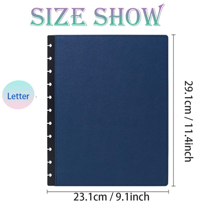 ITSYHPRO Letter Discbound Journal PU Leather Covers(1 Pair) Compatible with