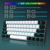 Snpurdiri 60% Wired Mechanical Gaming Keyboard (Black-White, Brown Switches)