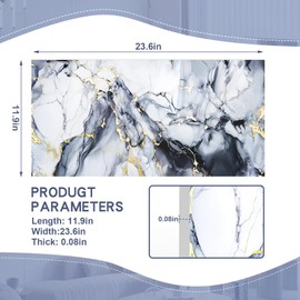 10PCS Marble Peel and Stick Tile Waterproof Shower Wall Panels, 23.6"X11.9" Peel and Stick Backsplash, Easy DIY Self-Adhesive Wall Tiles for Living Rooms, Bathrooms, Kitchen, Bedrooms (Blue and Gold)