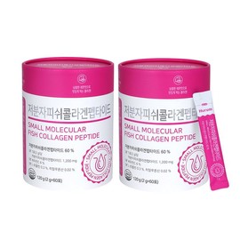 Hureum 휴럼 저분자피쉬콜라겐펩타이드 120포(2g x 60포 x 2박스) HURUM Low Molecular Fish Collagen Peptide 120 Packs (2g x 60 Packs x 2 Boxes)