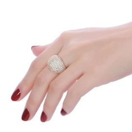 925 sterling silver Shiny fashion ring for women cubic zircon oxide ring women jewelry rings statement. Shiny fashion ring for women cubic zircon oxide ring women jewelry rings statement (US Code 6)