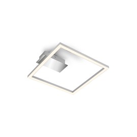 BRILONER - LED Ceiling Light Frame, LED Ceiling Light with Warm White Light Colour, 14 W, 1400 Lumen, Lamp, Living Room Lamp, Bedroom Lamp, Hallway Lamp, 265 x 250 x 45 mm (L x W x H), Matt Chrome