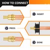 10-Pack HeSun Copper Press Fitting Adapter,1/2" PRESS X 1/2" PEX-A
