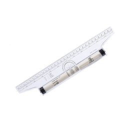 Wmzjnljy 1pc 12 Inch Measuring Rolling Ruler Plastic Multi-Purpose Drawing Parallel Rolling Ruler Parallel Glider for Measuring Drafting Student School and Office(M20-1)