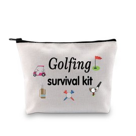 Golfing Survival Kit Makeup Bag Golfing Gift Golf Accessories Gift for Mom Golfer Humor (Golfing Survival Makeup CA)