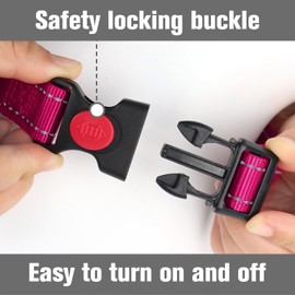 Joytale Martingale Collar for Dogs, Reflective Heavy Duty Dog Collar for Safety, Quick Release Buckle, Adjustable Nylon Collars for Small Dogs Walking Training, Hotpink,S