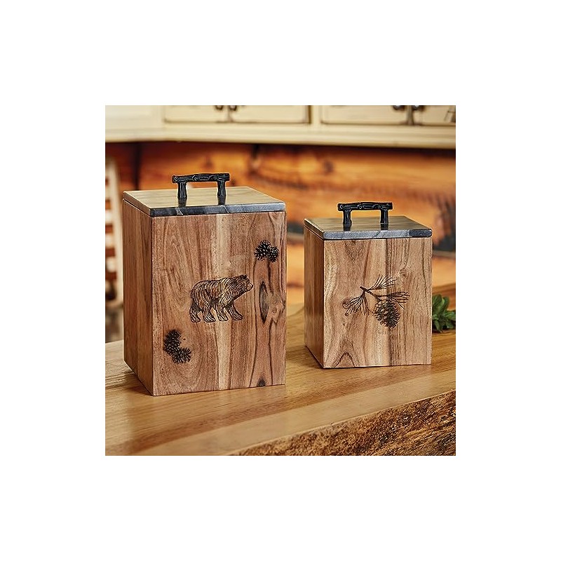 Park Designs Rustic Wood Canister - Large