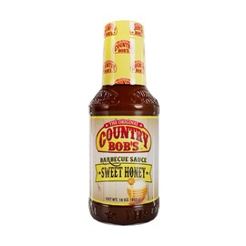 Country Bob's Sweet Honey Barbecue Sauce 18 oz (Pack of 1) | Organic & Natural BBQ Sauce for Meat, Chicken, Fish & Pork | Perfect for Marinating, Sweet and Savory Flavor Grill Sauce (Gluten Free)