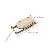 BESPORTBLE Mini Sledge Miniature Wooden Mini Sledge Kit Table Top