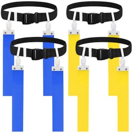 DkOvn Flag Football Belt, 2/4/10/14pcs Adjustable Flag Football Belt with Belt and Flags, for Youths, Adults