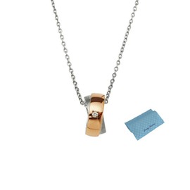 fe-fe phiten phiten titanium necklace phiten simple cross pink gold ladies 30 [set item] 2-piece set (necklace and jewelry polishing cloth), Diamond