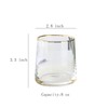 Gaolinci 2 Pcs Classic Clear Cylindrical Glass Mouthwash Cups, Bathroom