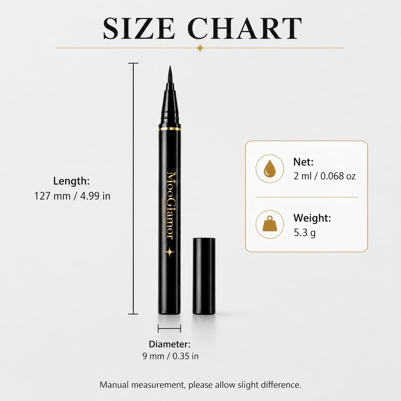 6 Black+ 6 Brown Liquid Eyeliner Pencil Sets for Women