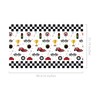 Parrtty Hurrican 2 Pcs Racing Car Plastic Tablecloths, Car Checkered