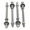 (4 Sets) 3/8-16x5 Stainless Steel Hex Head Screws Bolts, Nuts,