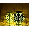 Bohemian Garden Solar Lanterns, {Set of 2} Moroccan Outdoor Waterproof