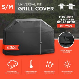 Mr. Bar-B-Q Universal Fit Grill Cover, Waterproof, Weather Resistant, Anti-UV (55" L x 20" W x 40" H)