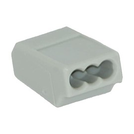 Wago Socket Terminal 3-Gang 3 x 0.75-1.5 mm² E, 18 A, Grey 273100E