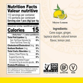 Chimes Lemon Ginger Chews Candy, 1-Pound Bag