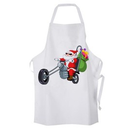 Tribal T-Shirts Santa Claus Biker Chef's Kitchen Apron