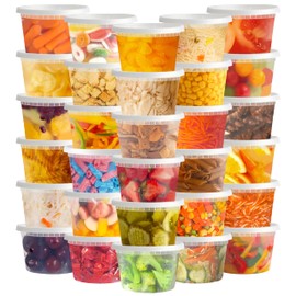 TashiBox 50 Sets 16 Oz Plastic Deli Containers with Lids - Food Storage Containers with Lids - Clear Airtight Meal Prep Containers, BPA Free, Stackable, Leakproof, Microwave and Freezer Safe