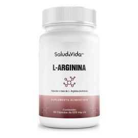 L-Arginina - Aminoácido 621 mg por porción (1 al Día) - 90 Cápsulas - S&V - Sin Gluten y Sin OMG